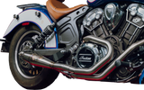 Sawicki Shorty Cannon Slip-On Exhaust - Brushed Stainless - Indian Scout