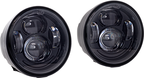 Letric Lighting Co LED Headlight - KIT (pair) BLK `2008-2017 Fatbob