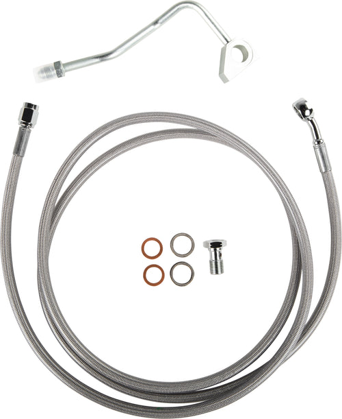 Goodridge Premium Brake Line Kit Touring Abs Clear +4 - Brakeline KIT +4 ALL FL…