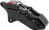 Hawg Halters Inc 6-Piston Front Caliper Left Black - Harley Touring & Softail