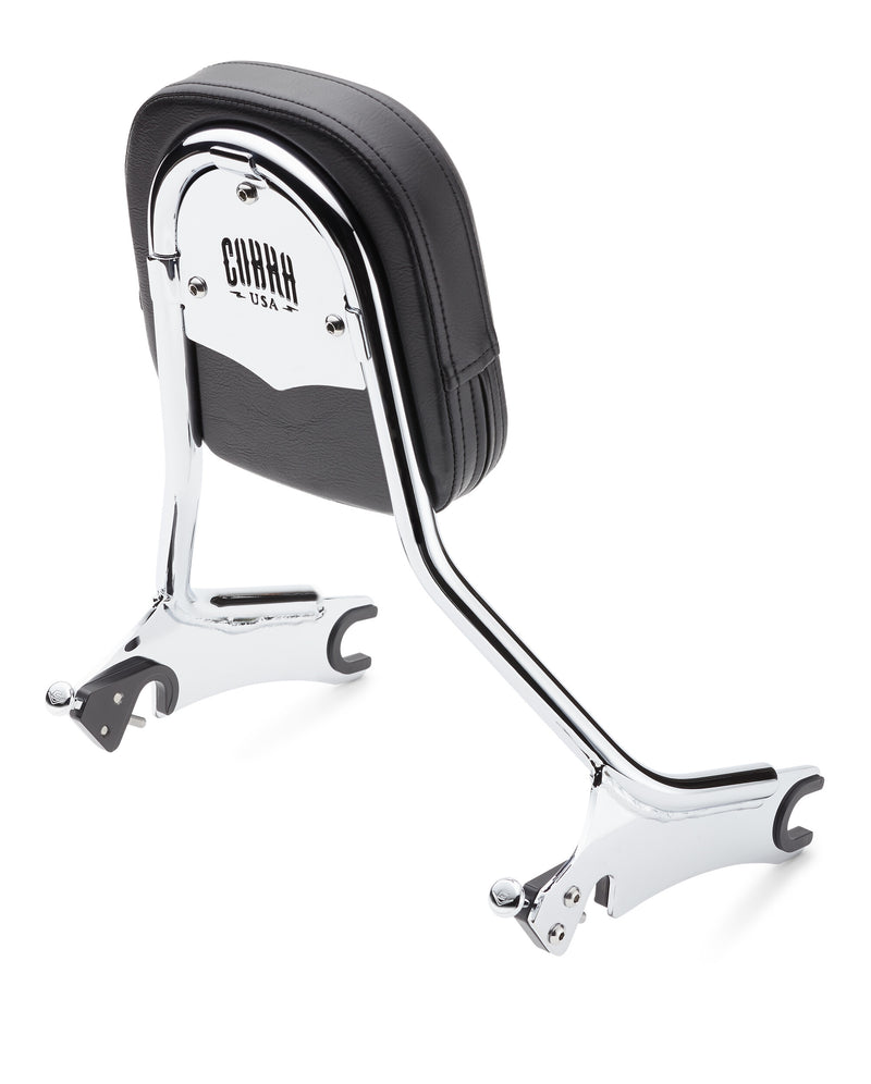 Cobra Detach Backrest Tall - Backrest-Tall-MED PAD Chrome Chieftain 2014-2025