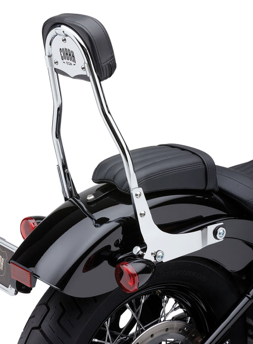 Cobra Detach backrest short - Round Chrome Flde/Flsl/Fxbb 2018-2025