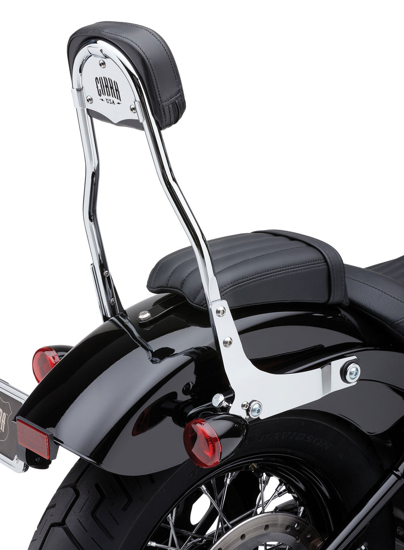 Cobra Detach backrest short - Round Chrome Flde/Flsl/Fxbb 2018-2025
