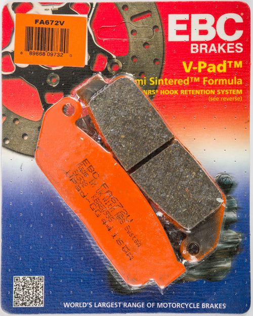 EBC Semi-Sintered Brake Pads - Fa672v Semi-Sintered V Series