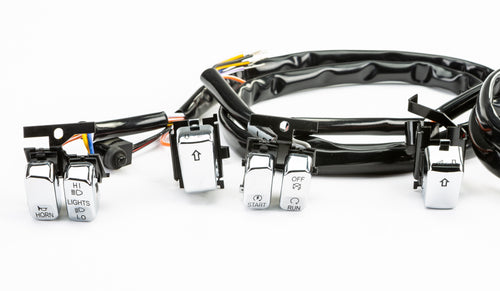 Harddrive Handlebar Switch - KIT CHR/BLK Lettrs XL 2007-2013 FX 2007-2011 Softa…