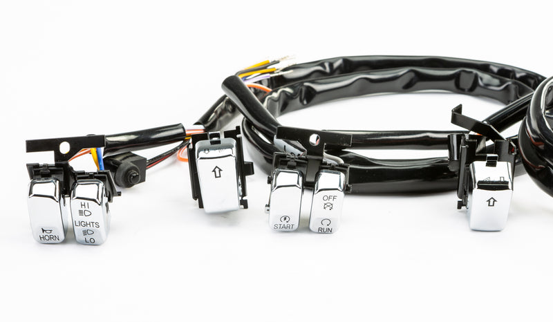 Harddrive Handlebar Switch - KIT CHR/BLK Lettrs XL 2007-2013 FX 2007-2011 Softa…