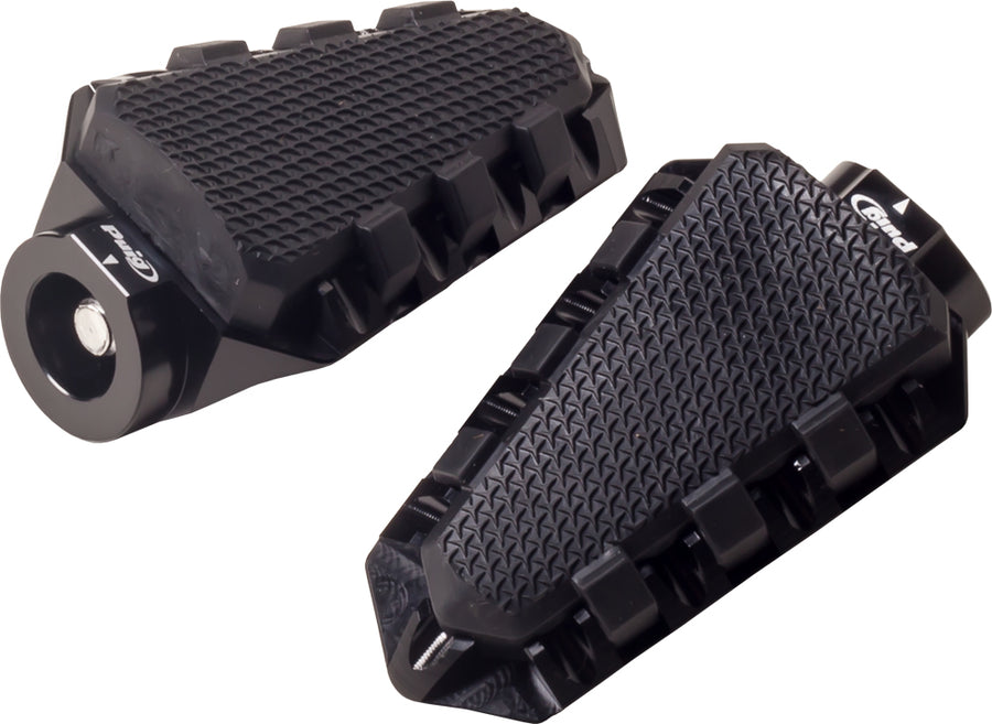 PUIG Hi-Tech Trail Black Adjustable Footpegs - Harley & Indian V-Twin