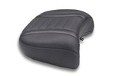 Mustang Motorcycle Deluxe Touring Wide Passenger Seat with Carbon Fiber Inlay - 88420GM - Harley Touring