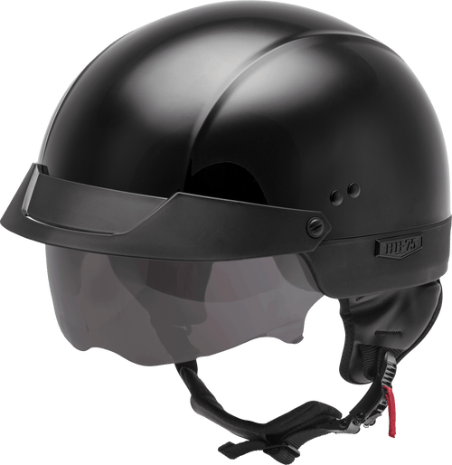 GMAX HH-75 Half Helmet - Black SM