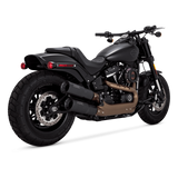 Vance & Hines HD Softail 18-22 Fatbob Hi-Output S/O Black Slip-On Exhaust
