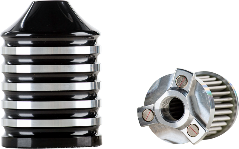 Harddrive Billet Reusable Oil Filter - Black