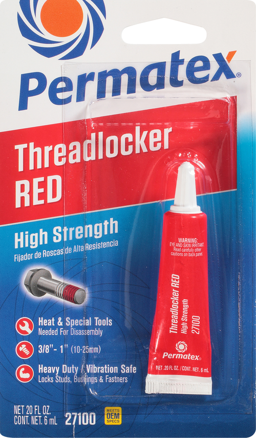 Permatex Liquid Threadlocker - RED 6 ML