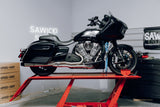 Sawicki Full-Length Exhaust Brushed Stainless with Black End Cap - Indian Challenger