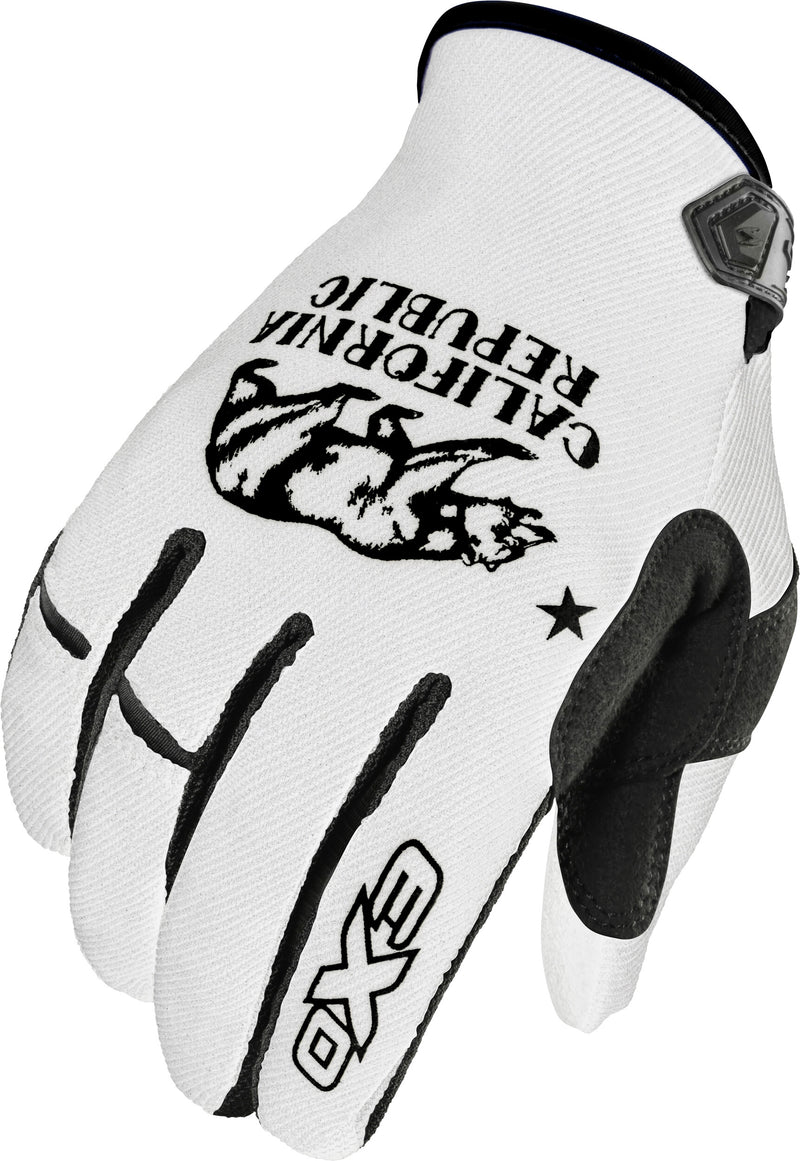 Scorpion EXO Moto-Flex Gloves - Golden State White/Black XL