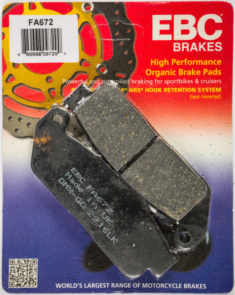 EBC Standard Brake Pads - Fa672 Organic