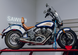 Sawicki Shorty Cannon Slip-On Exhaust - Brushed Stainless - Indian Scout