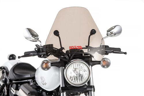 Slipstreamer S-06 Spitfire Windshield Smoke W/Chrome Hardware - Harley & Indian V-Twin