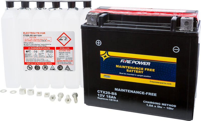 Fire Power Maintenance Free Sealed Battery - Ctx20-BS Maintenance Free