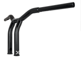 Burly Brand Dominator Raked 10" 1.25" Gloss Black Handlebars - Harley & Indian V-Twin