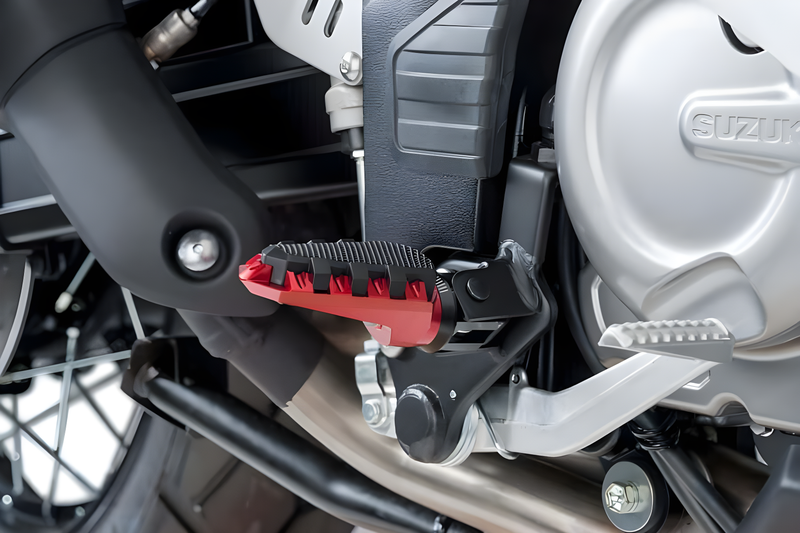 PUIG Hi-Tech Footpegs - Trail RED