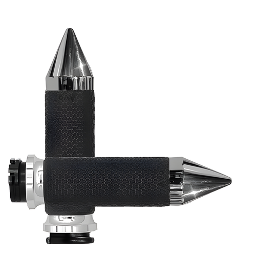 Avon Memory Foam Grip - Chrome — Harley-Davidson Softail Heritage Classic, Softail Fat Boy, Electra Glide Classic (1984-2018)