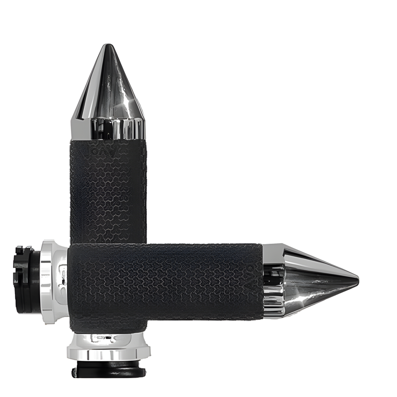 Avon Memory Foam Grip - Chrome — Harley-Davidson Softail Heritage Classic, Softail Fat Boy, Electra Glide Classic (1984-2018)