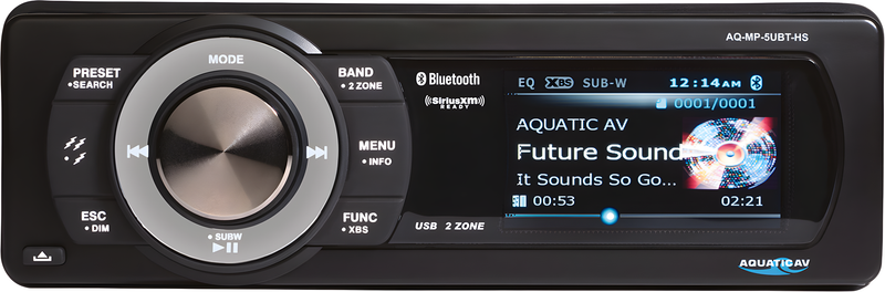 Aquatic AV Harley Bluetooth Radio - USB/Mp3 Media Player Sirius/XM Ready