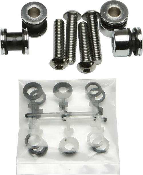 Harddrive Detachable Sissy Bar Docking Hardware - KIT Chrome Softail — Harley-Davidson Softail Fat Boy, Softail Deluxe, Softail Fat Boy Lo (2003-2017)