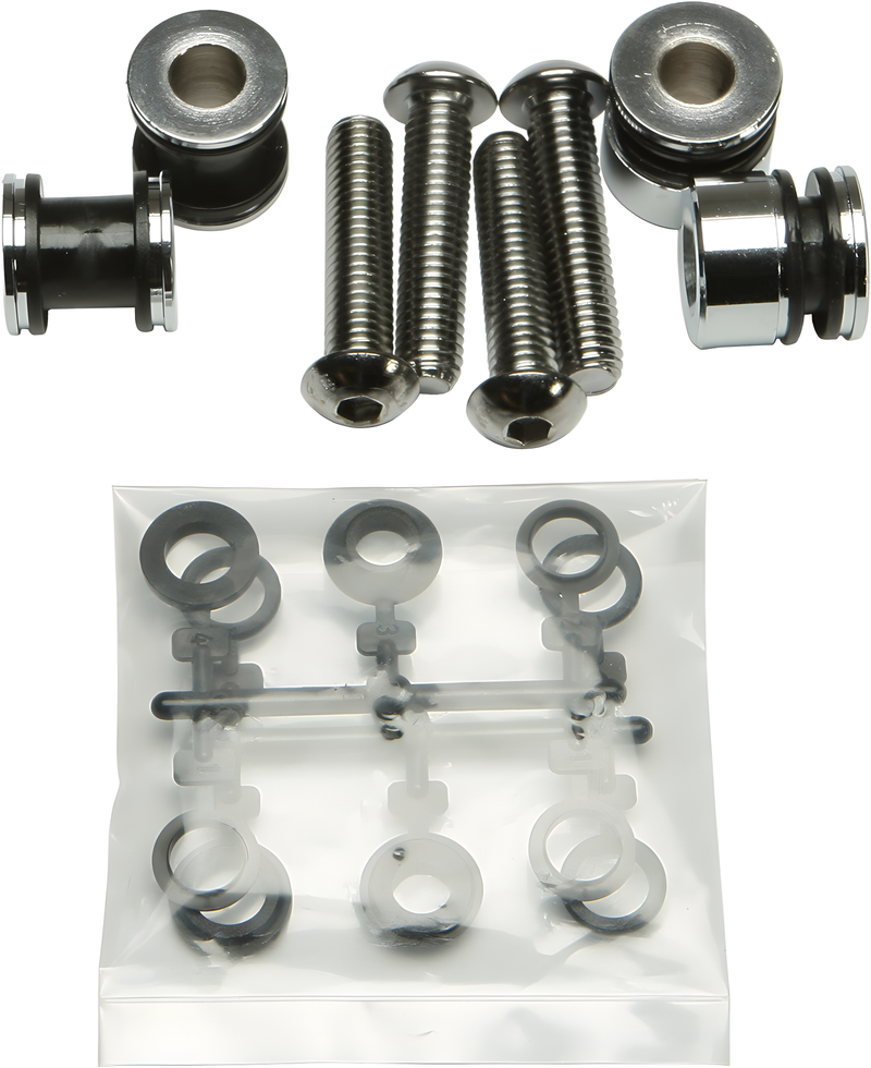 Harddrive Detachable Sissy Bar Docking Hardware - KIT Chrome Softail — Harley-Davidson Softail Fat Boy, Softail Deluxe, Softail Fat Boy Lo (2003-2017)