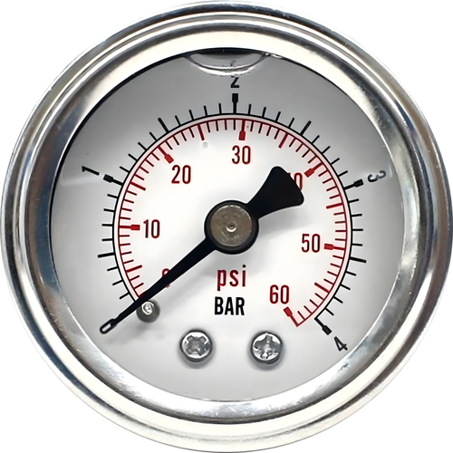 Harddrive Oil Pressure Gauge - 60psi White
