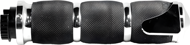 Avon Air Cushioned Grips - Heated W/Throttle Boss Chrome