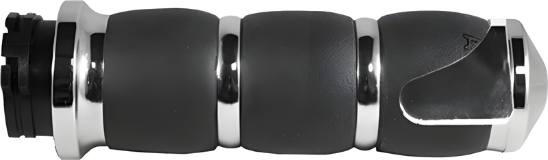 Avon Velvet Air Grips - W/Cable Throttle Boss Chrome — Harley-Davidson Softail Heritage Classic, Softail Fat Boy, Electra Glide Classic (1984-2018)