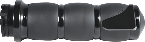 Avon Velvet Air Grips - W/Cable Throttle Boss Black — Harley-Davidson Softail Heritage Classic, Softail Fat Boy, Electra Glide Classic (1984-2018)