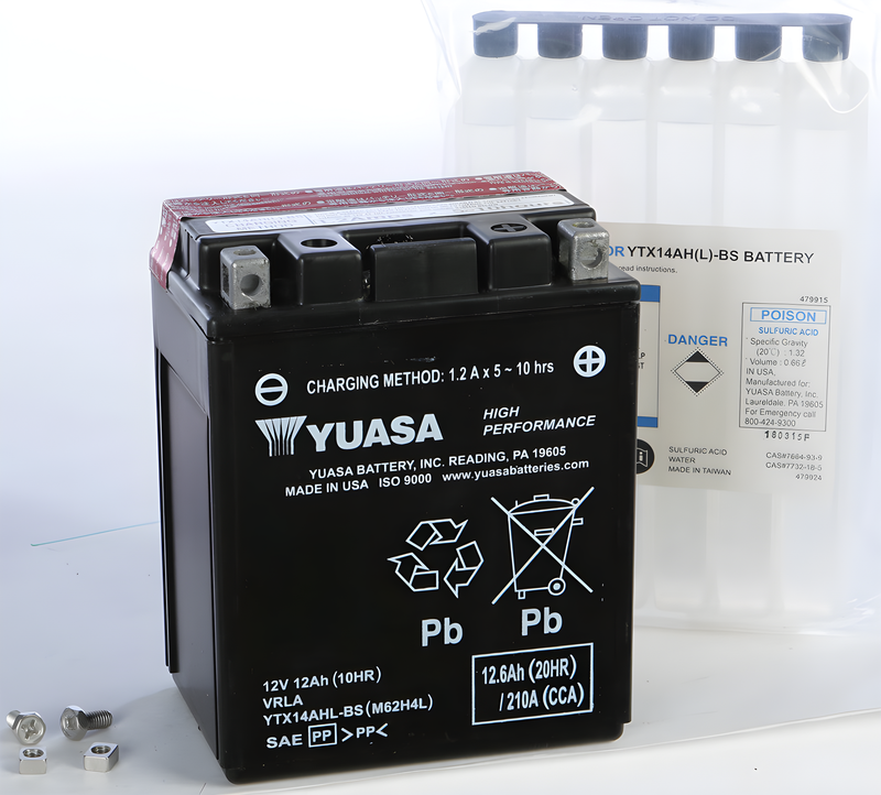 Yuasa AGM Maintenance Free Battery - Ytx14ahl-BS Maintenance Free