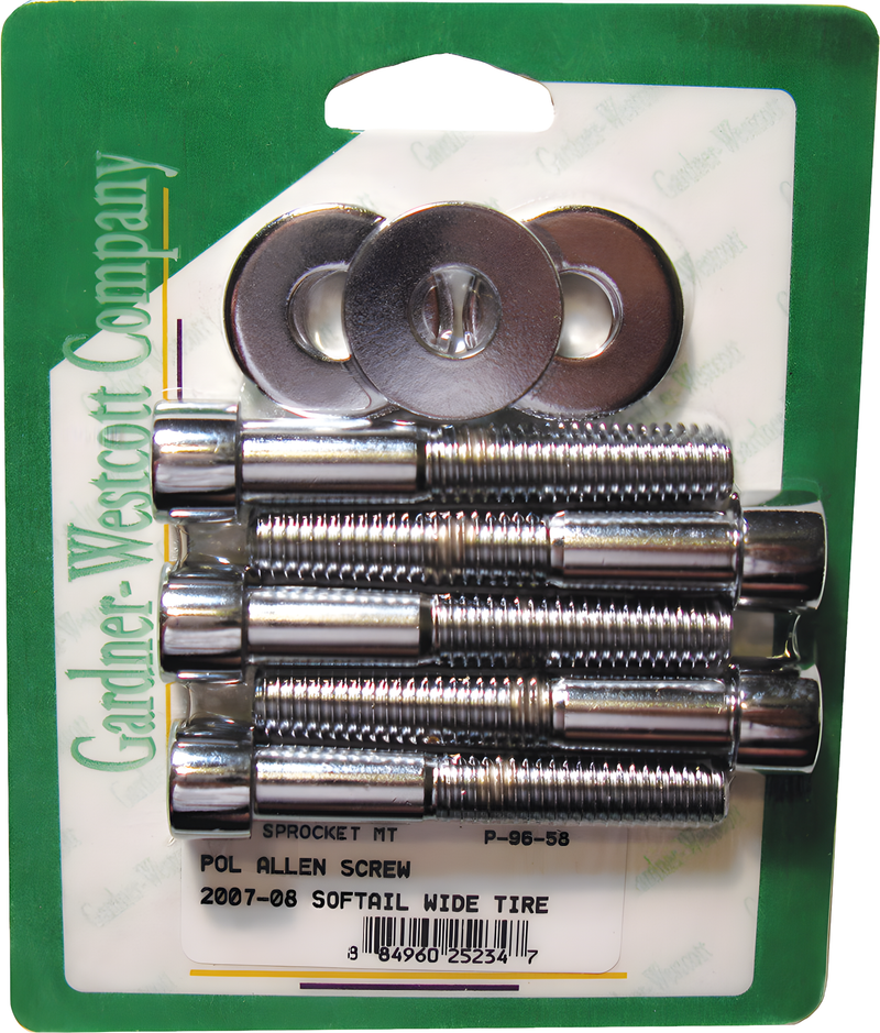 GardnerWestcott Belt Pulley Bolt - Bolts Polished BIG Twin 07-UP — Harley-Davidson (2007-2017)