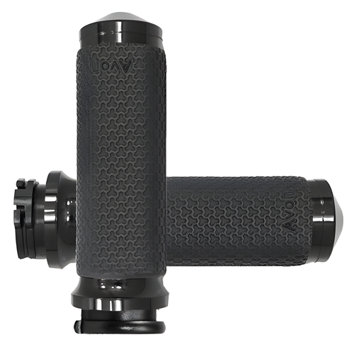 Avon Memory Foam Grip - Black — Harley-Davidson Softail Heritage Classic, Softail Fat Boy, Electra Glide Classic (1984-2018)