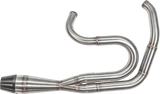 Sawicki Shorty 2-into-1 Exhaust - Big Inch Brushed Stainless Steel - Harley Touring & Softail