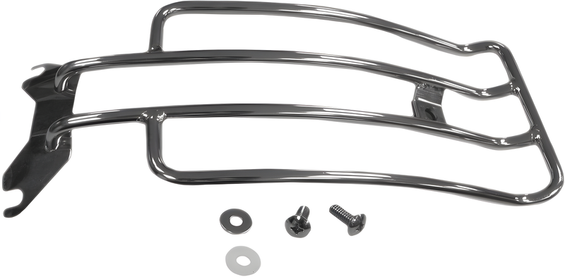Harddrive Solo Luggage Rack - Chrome 2005-2017 Flstf — Harley-Davidson Softail Fat Boy, Softail Fat Boy Lo, Softail Fat Boy S (2005-2017)