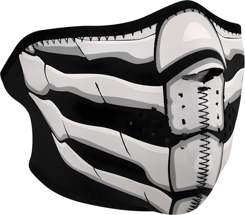 Zan Half Face Mask - Glow-IN-Dark Bone Breath