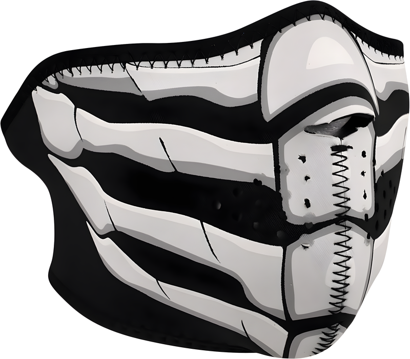 Zan Half Face Mask - Glow-IN-Dark Bone Breath