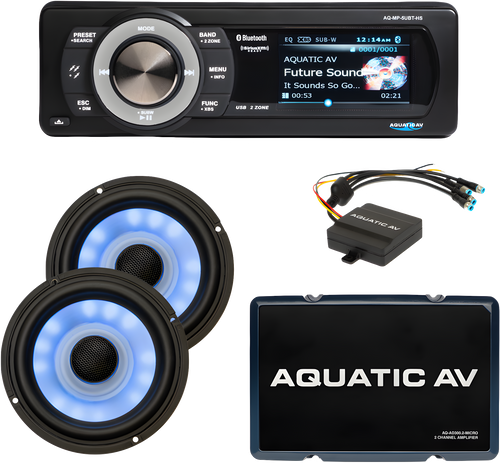 Aquatic AV Ultra Harley Package - `1998-2013 FLT/FLH — Harley-Davidson Road King, Road King Classic, Electra Glide Classic (1998-2013)
