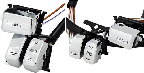 Harddrive Handlebar Switch - KIT CHR/ BLK Lettr 1996-2006 W/OUT Cruise Cntrl — Harley-Davidson (1996-2006)
