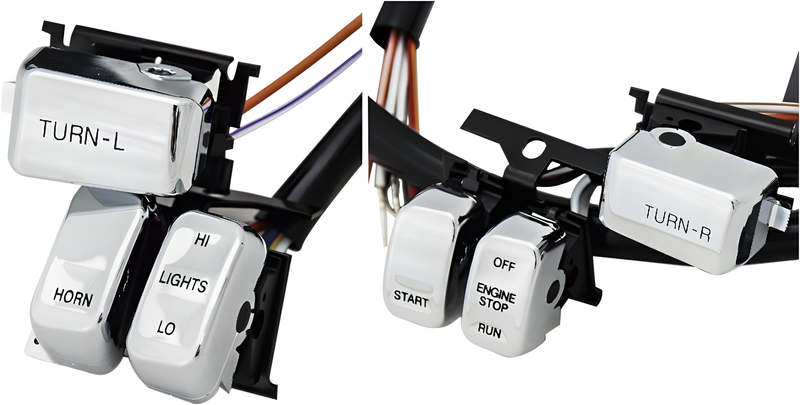 Harddrive Handlebar Switch - KIT CHR/ BLK Lettr 1996-2006 W/OUT Cruise Cntrl — Harley-Davidson (1996-2006)
