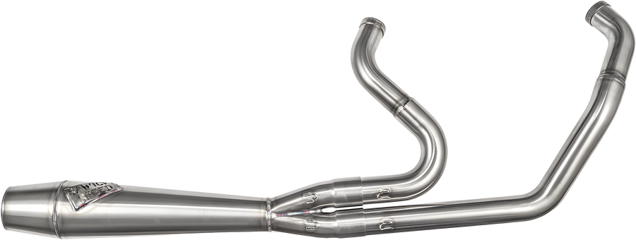 Sawicki Shorty Cannon Brushed 2-into-1 Exhaust - Harley Twin Cam Softail