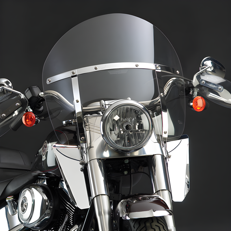 National Cycle Switchblade Chopped Windshield - CLR FL Softail — Harley-Davidson Softail Heritage Classic, Softail Fat Boy, Softail Deluxe (1986-2017)