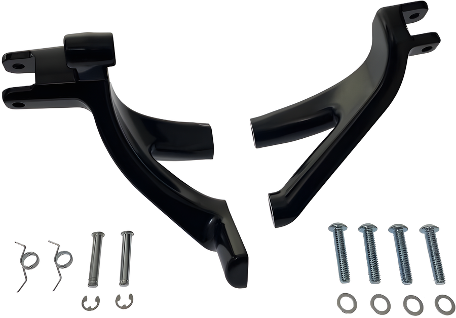 Harddrive Floorboard to Peg Conversion Kit Gloss Black - Milwaukee-Eight Softail