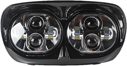 Pathfinder Road Glide LED Headlight - `2004-2013 Black — Harley-Davidson Road Glide (1998-2013)