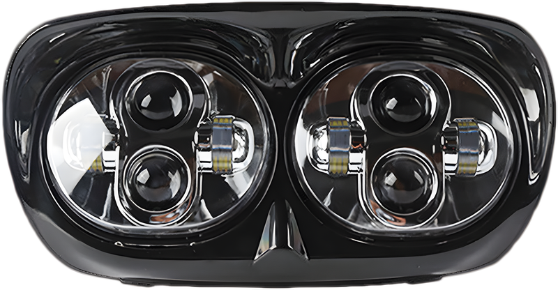 Pathfinder Road Glide LED Headlight - `2004-2013 Black — Harley-Davidson Road Glide (1998-2013)