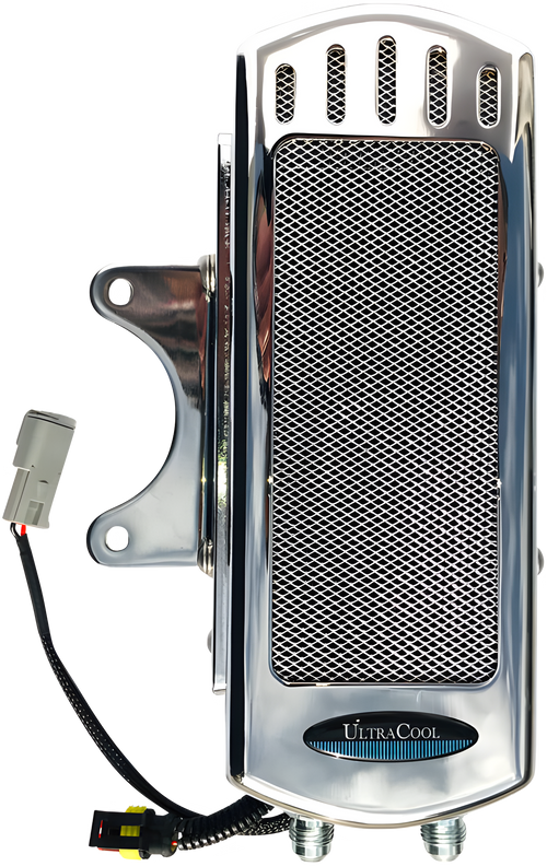 Ultracool M8 Side Mount Oil Cooler - Touring `2017-2023 Chrome