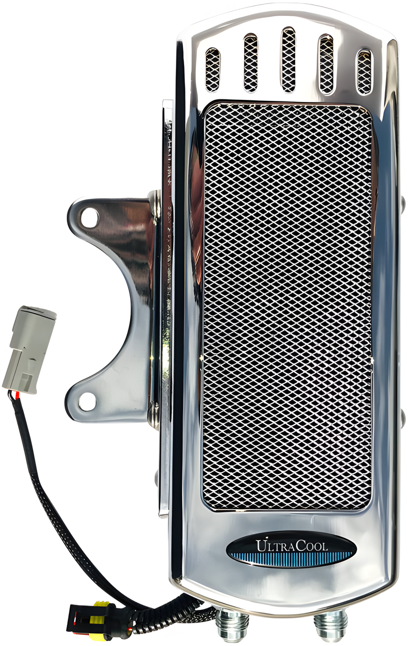 Ultracool M8 Side Mount Oil Cooler - Touring `2017-2023 Chrome
